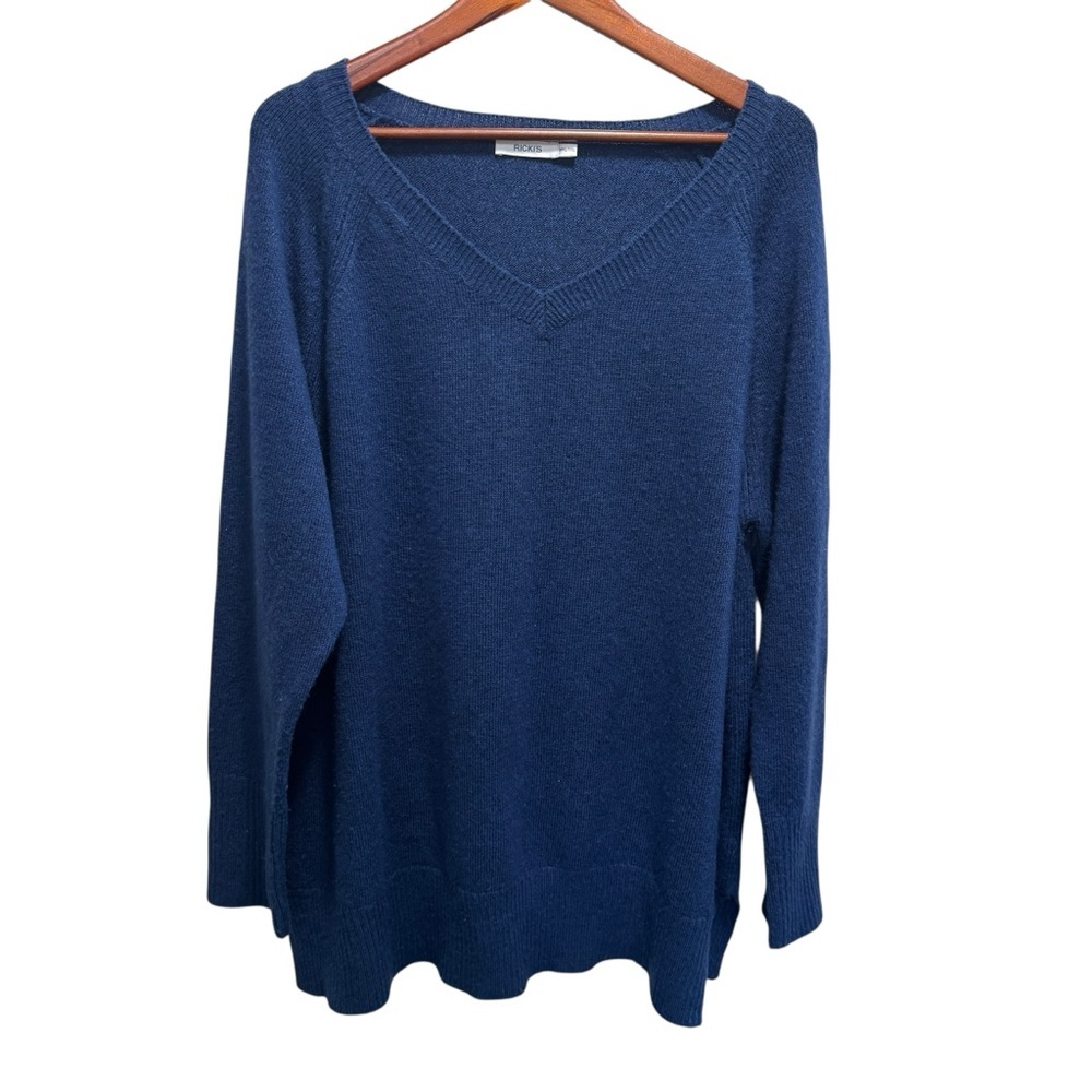 Ricki's Vneck Long Sleeve Pullover Sweater Size XXL